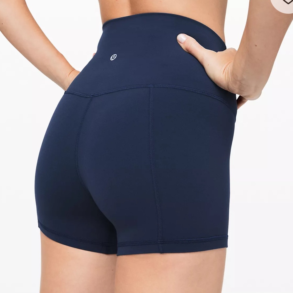 Lululemon Navy Align Bikers 4”